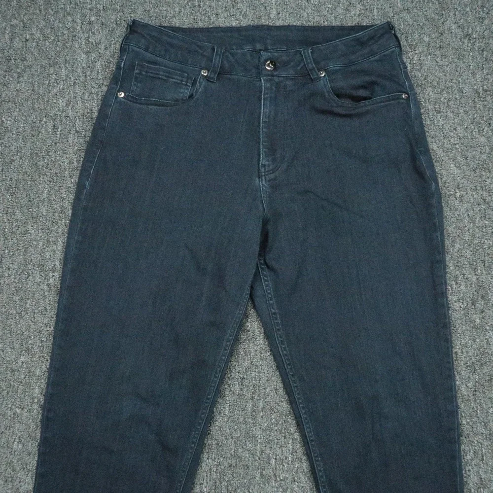 State & Liberty Jeans Mens 33x32 Blue Straight 5 Pocket Stretch Dark Wash